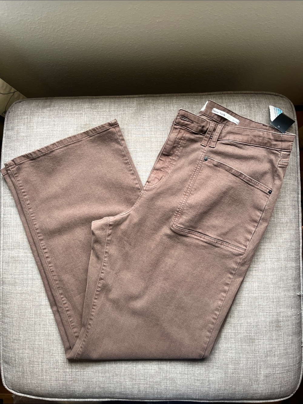 Me Jenny Garth New York Wide Leg Brown Jeans Plus Size 22WT